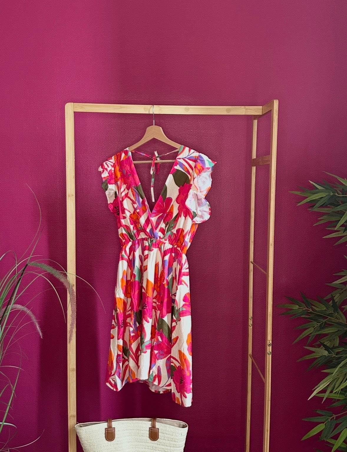Robe Fleurie Volantée sur cintre