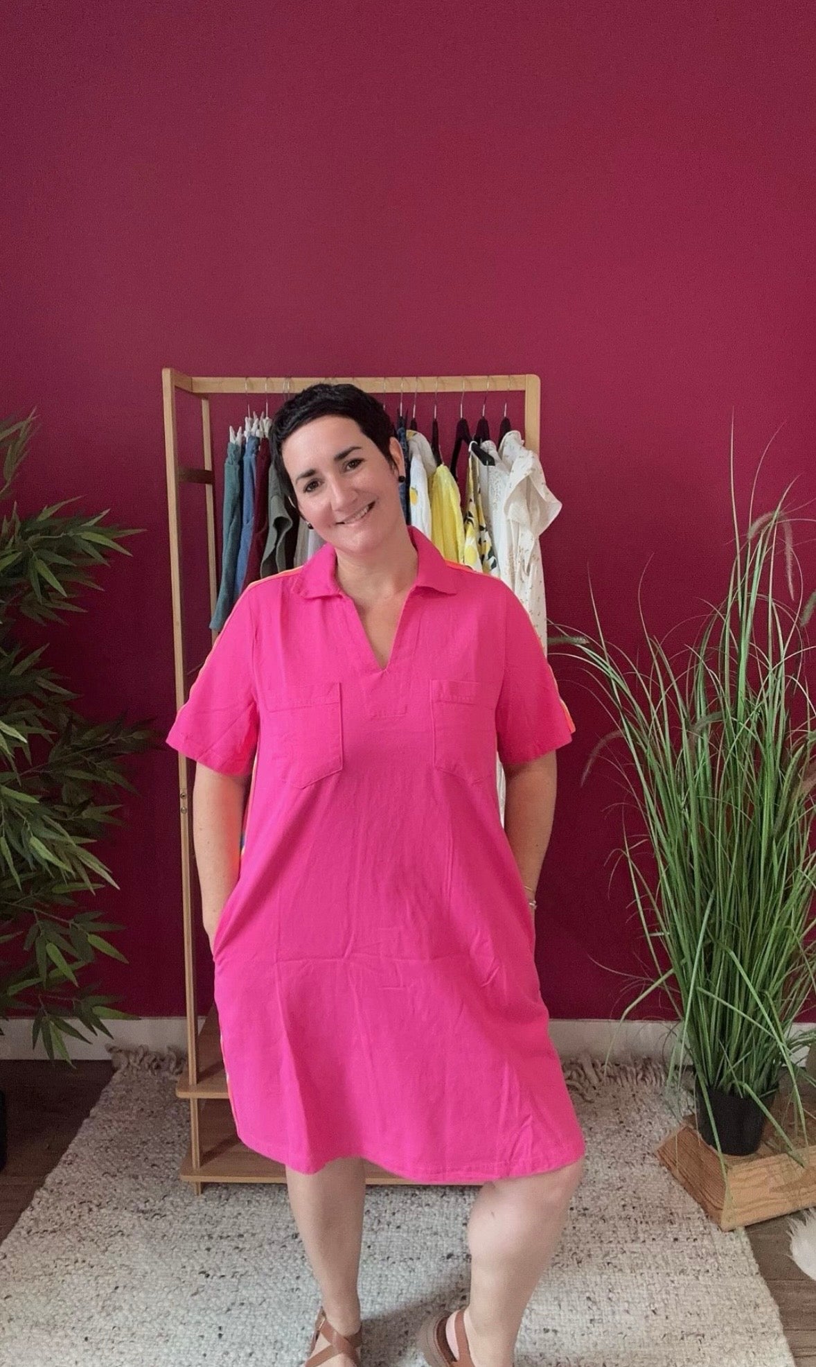 Robe Trapèze en Jean portée