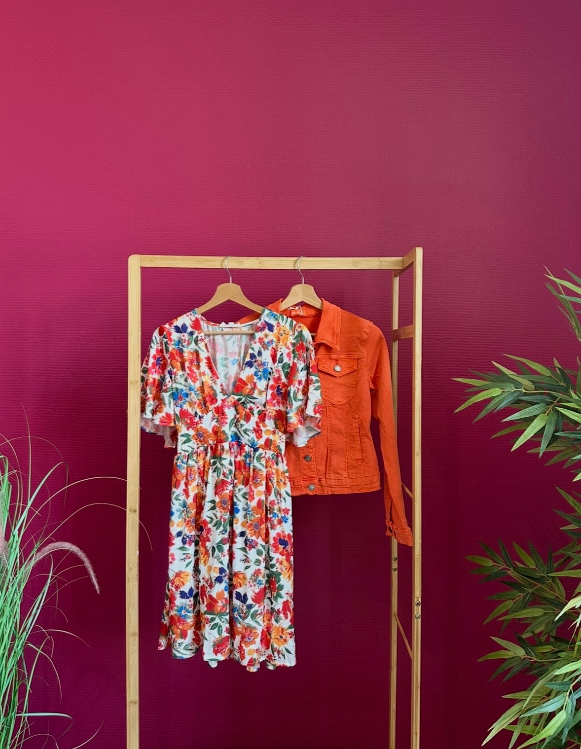 Veste en Jean Orange