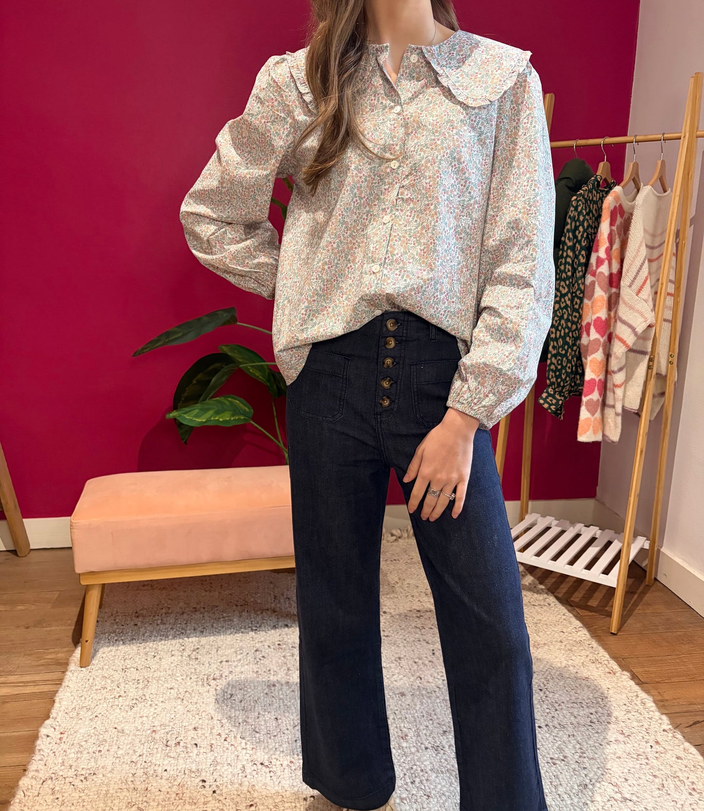Pantalon Stan jean brut coupe large