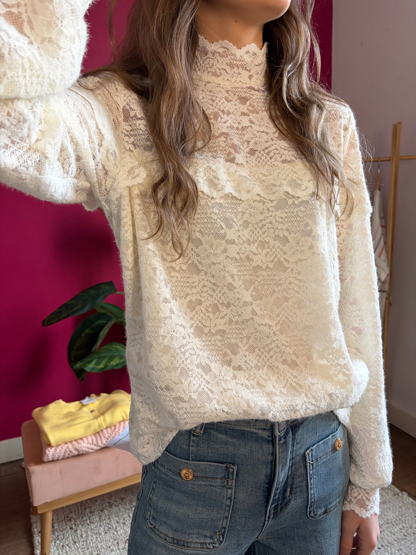 Blouse en dentelle Lana