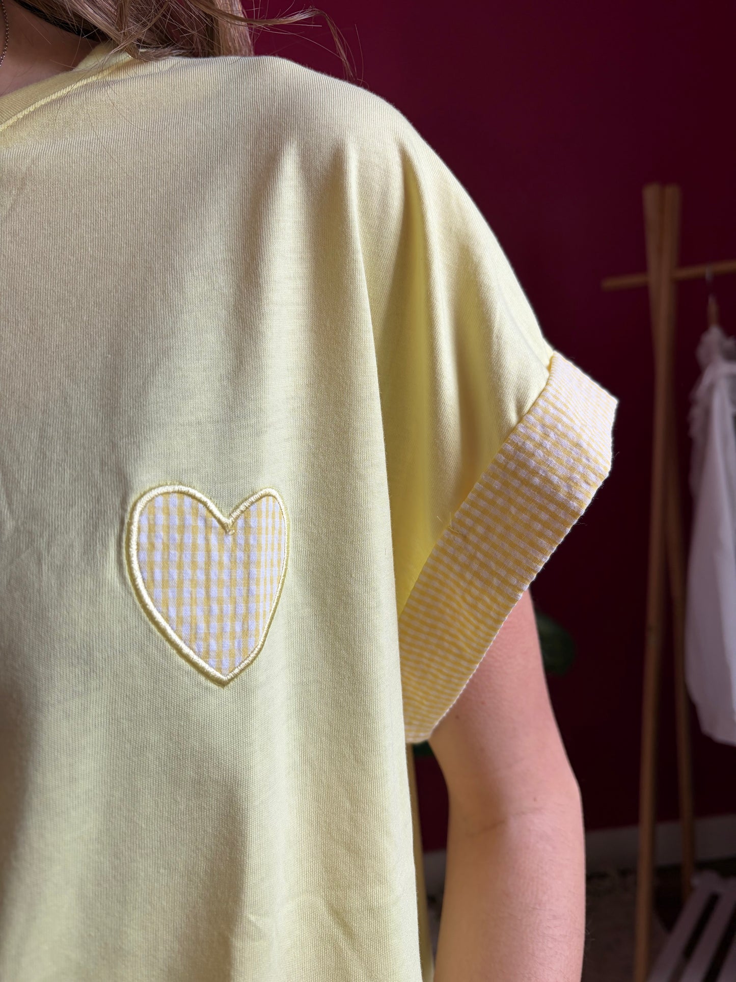 T-shirt coeur vichy