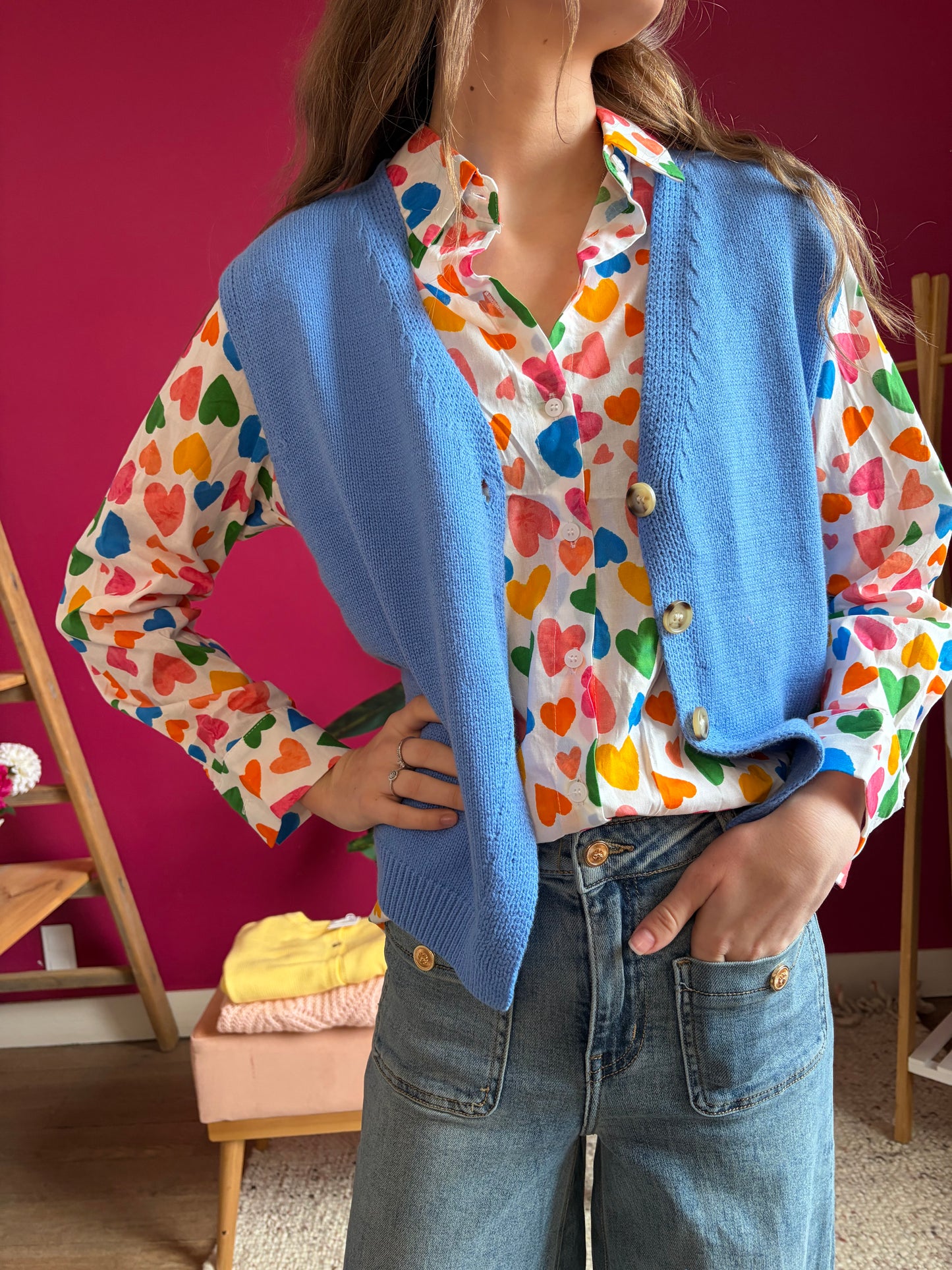 Gilet sans manche bleu