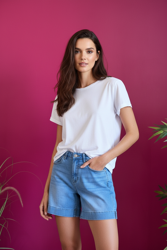 Short Bermuda en Jean porté par mannequin